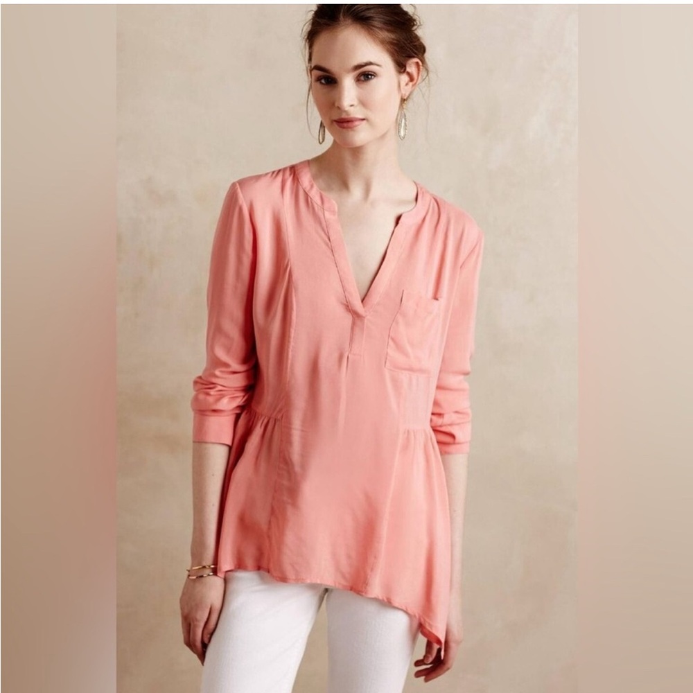 Maeve Viscose Coral Blouse sz US 12 Large